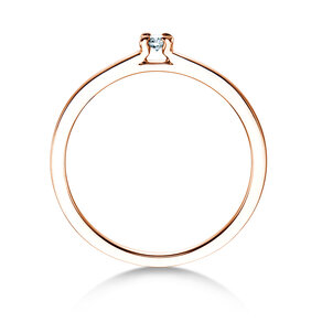 Bague de fiançailles Modern dans 14K or rose avec diamant 0,05ct G/SI