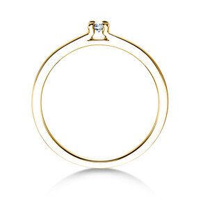 Bague de fiançailles Modern dans 14K or jaune avec diamant 0,05ct H/SI