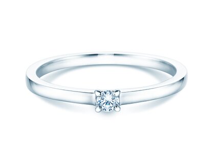 Bague de fiançailles Modern dans Argent 925/- avec diamant 0,07ct H/SI