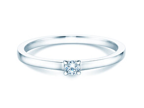 Bague de fiançailles Modern dans Argent 925/- avec diamant 0,07ct H/SI