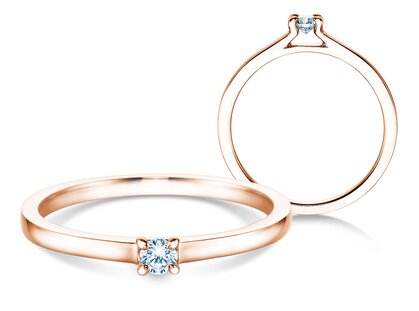 Bague de fiançailles Modern dans or rose