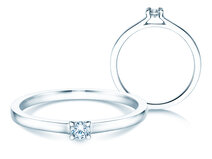 Bague de fiançailles Modern dans Argent 925/- avec diamant 0,07ct G/SI