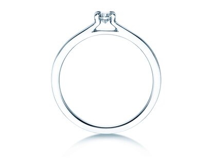Bague de fiançailles Modern dans Argent 925/- avec diamant 0,10ct G/SI