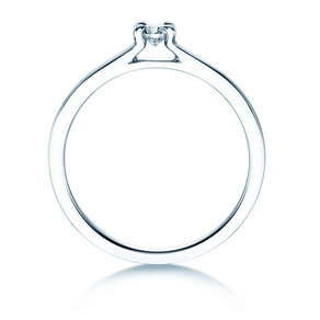 Bague de fiançailles Modern dans Argent 925/- avec diamant 0,10ct G/SI