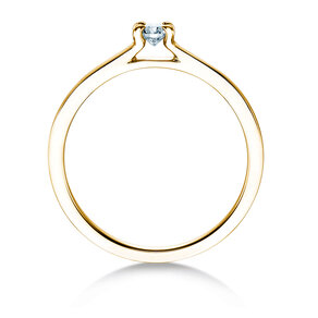Bague de fiançailles Modern dans 14K or jaune avec diamant 0,10ct H/SI