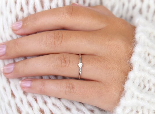 Bague de fiançailles Modern en Argent 925/-