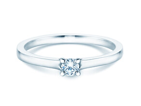 Bague de fiançailles Modern dans Argent 925/- avec diamant 0,15ct G/VS