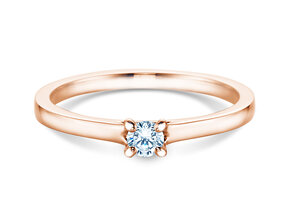 Bague de fiançailles Modern dans 18K or rose avec diamant 0,15ct G/SI