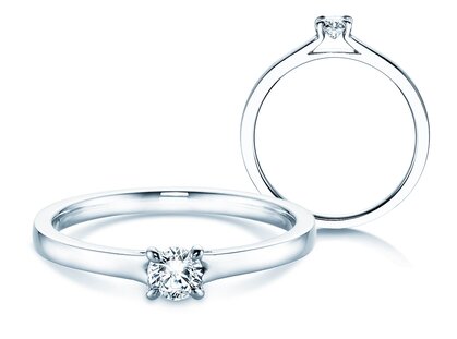Bague de fiançailles Modern dans platine 950/- avec diamant 0,20ct G/SI