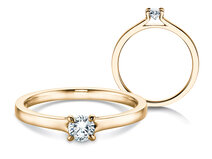 Bague de fiançailles Modern dans 14K or jaune avec diamant 0,30ct G/SI