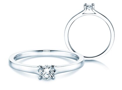 Bague de fiançailles Modern dans platine 950/- avec diamant 0,25ct G/SI