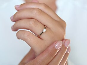 Bague de fiançailles Modern dans 14K or blanc avec diamant 0,30ct H/SI
