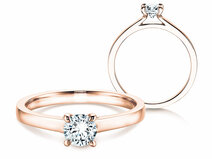 Bague de fiançailles Modern dans 14K or rose avec diamant 0,40ct G/SI