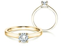 Bague de fiançailles Modern dans 14K or jaune avec diamant 0,40ct G/SI