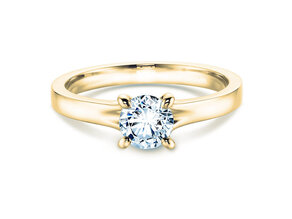 Bague de fiançailles Modern en 9K or jaune avec diamant 0,50ct G/SI