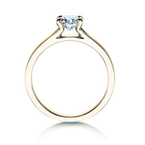 Bague de fiançailles Modern en 9K or jaune avec diamant 0,50ct G/SI