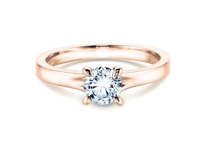Bague de fiançailles Modern dans 14K or rose avec diamant 0,50ct H/SI