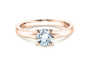 Bague de fiançailles Modern dans 14K or rose avec diamant 0,50ct H/SI