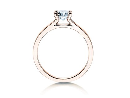Bague de fiançailles Modern dans 14K or rose avec diamant 0,50ct H/SI