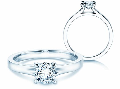 Bague de fiançailles Modern dans platine 950/- avec diamant 0,50ct G/SI