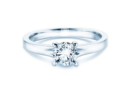 Bague de fiançailles Modern dans 14K or blanc avec diamant 0,50ct H/SI