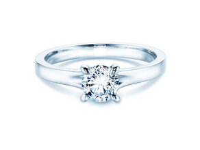 Bague de fiançailles Modern dans 14K or blanc avec diamant 0,50ct H/SI