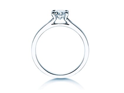 Bague de fiançailles Modern dans 14K or blanc avec diamant 0,50ct H/SI