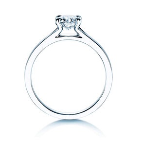 Bague de fiançailles Modern dans 14K or blanc avec diamant 0,50ct H/SI