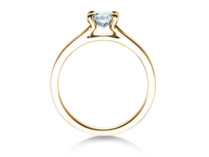Bague de fiançailles Modern dans 18K or jaune avec diamant 0,75ct D/IF