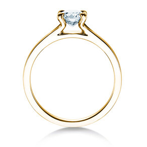 Bague de fiançailles Modern dans 18K or jaune avec diamant 0,75ct D/IF