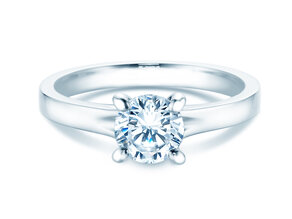 Bague de fiançailles Modern en 18K or blanc avec diamant 1,50ct G/IF