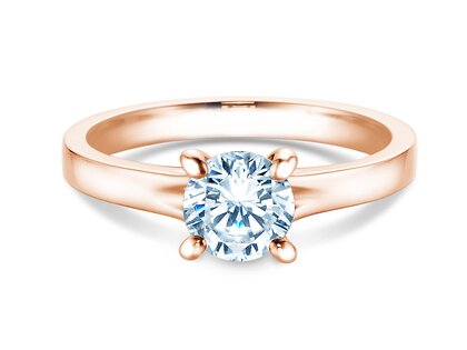 Bague de fiançailles Modern dans 18K or rose avec diamant 1,00ct G/SI