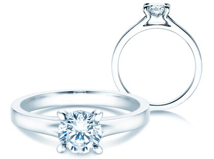 Bague de fiançailles Modern dans 14K or blanc avec diamant 1,00ct G/SI