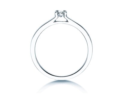 Bague de fiançailles Modern dans Argent 925/- avec diamant 0,15ct G/VS
