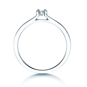 Bague de fiançailles Modern dans Argent 925/- avec diamant 0,15ct G/VS