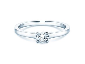 Bague de fiançailles Modern en 9K or blanc avec diamant 0,25ct H/SI