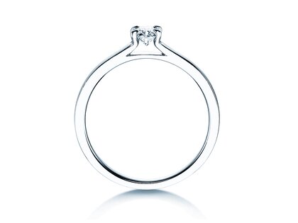 Bague de fiançailles Modern en 9K or blanc avec diamant 0,25ct H/SI