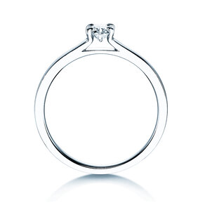 Bague de fiançailles Modern en 9K or blanc avec diamant 0,25ct H/SI