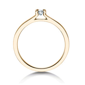 Bague de fiançailles Modern dans 14K or jaune avec diamant 0,15ct H/SI