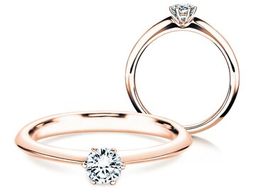 Bague de fiançailles The One dans or rose