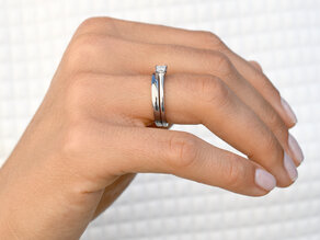 Bague de fiançailles Princess dans 14K or blanc avec diamant 0,25ct G/SI