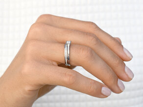 Bague de fiançailles Princess dans 14K or blanc avec diamant 0,25ct G/SI