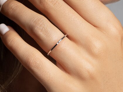 Bague de fiançailles Promise Petite en 9K or blanc avec diamant 0,005ct G/SI