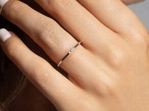 Bague de fiançailles Promise Petite en 9K or blanc avec diamant 0,005ct G/SI