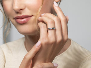 Bague de fiançailles Promise dans Argent 925/- avec diamant 0,10ct D/IF