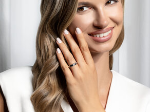 Bague de fiançailles Promise en 9K or blanc avec diamant 0,25ct H/SI