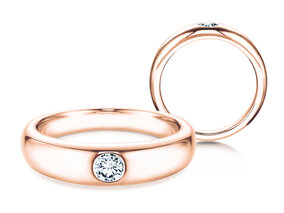 Bague de fiançailles Promise dans 18K or rose avec diamant 0,05ct G/SI