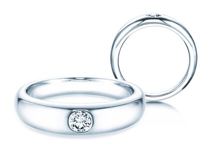 Bague de fiançailles Promise dans 18K or blanc avec diamant 0,25ct G/SI