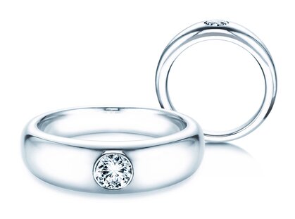Bague de fiançailles Promise dans 18K or blanc avec diamant 0,30ct G/SI