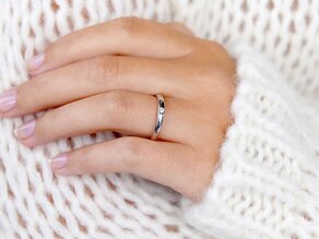 Bague de fiançailles Promise dans Argent 925/- avec diamant 0,05ct H/SI